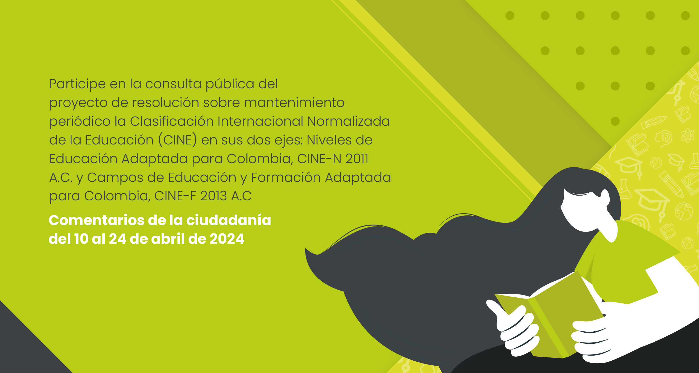 Banner consulta publica clasificación internacional normalizada de la educación (CINE)