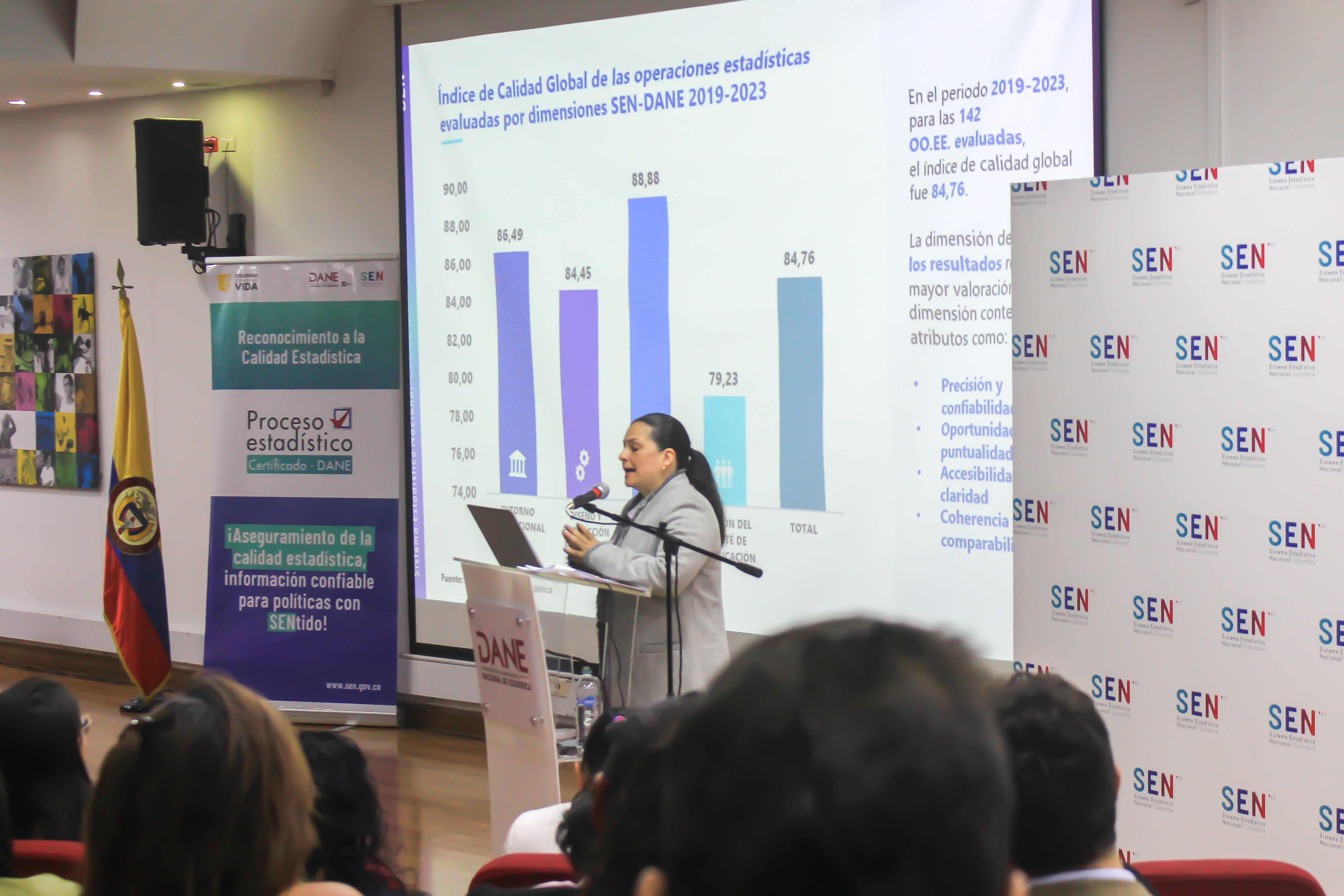 Presentación de resultados de las evaluaciones de Calidad Estadística 2023